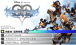 kingdom hearts birth by sleep title screen